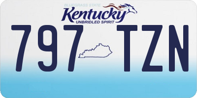 KY license plate 797TZN