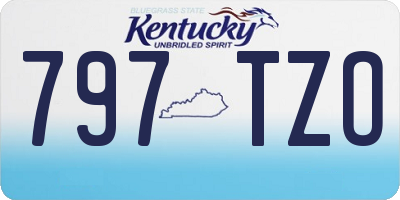 KY license plate 797TZO