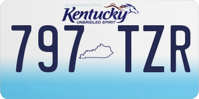KY license plate 797TZR