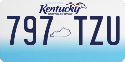 KY license plate 797TZU