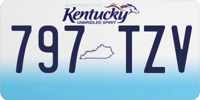 KY license plate 797TZV