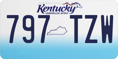 KY license plate 797TZW
