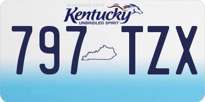 KY license plate 797TZX