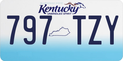 KY license plate 797TZY