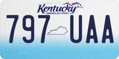 KY license plate 797UAA