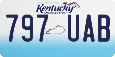 KY license plate 797UAB