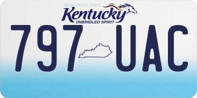 KY license plate 797UAC
