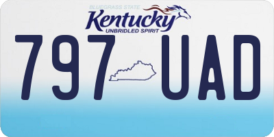 KY license plate 797UAD