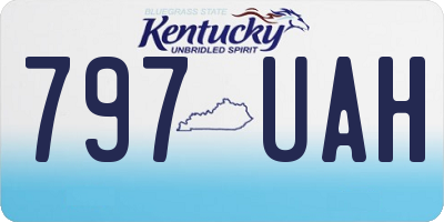 KY license plate 797UAH