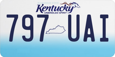KY license plate 797UAI