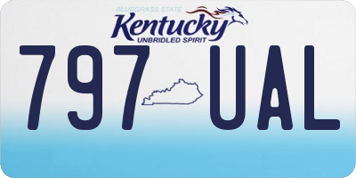 KY license plate 797UAL