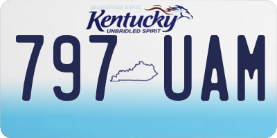 KY license plate 797UAM