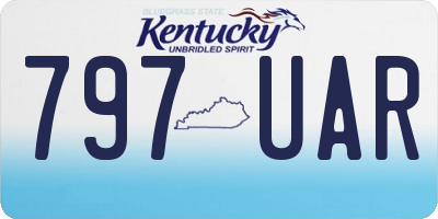 KY license plate 797UAR
