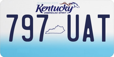 KY license plate 797UAT