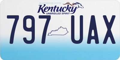 KY license plate 797UAX