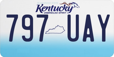 KY license plate 797UAY