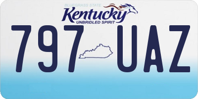 KY license plate 797UAZ