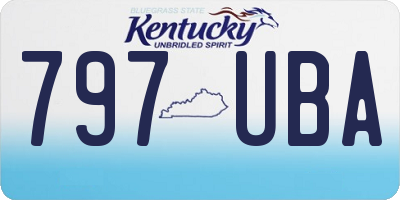 KY license plate 797UBA