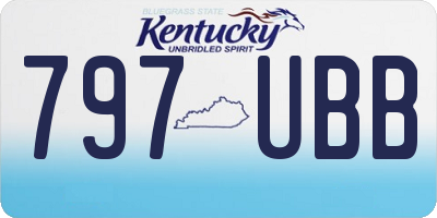 KY license plate 797UBB