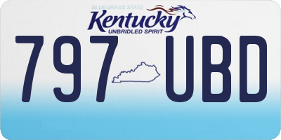 KY license plate 797UBD
