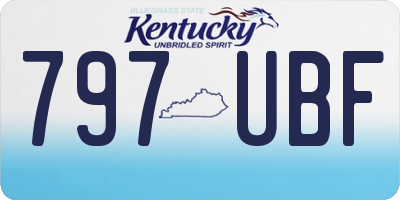 KY license plate 797UBF