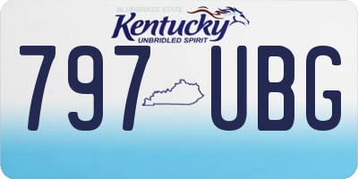 KY license plate 797UBG