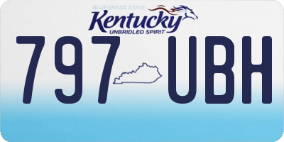 KY license plate 797UBH
