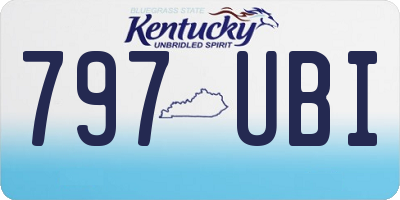 KY license plate 797UBI