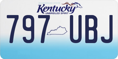 KY license plate 797UBJ