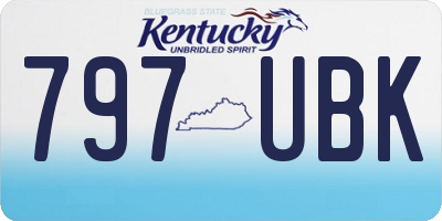 KY license plate 797UBK