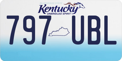 KY license plate 797UBL