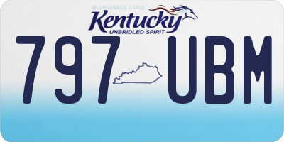 KY license plate 797UBM