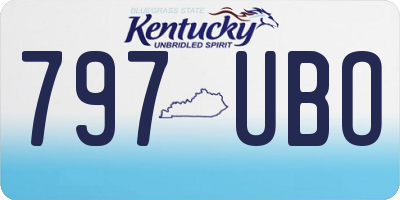 KY license plate 797UBO