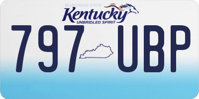 KY license plate 797UBP