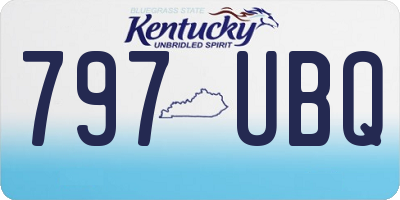KY license plate 797UBQ