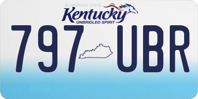 KY license plate 797UBR