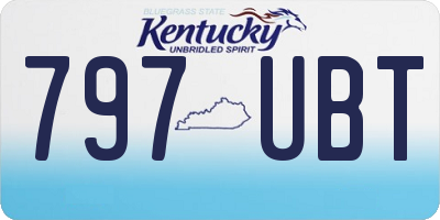 KY license plate 797UBT