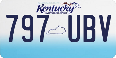 KY license plate 797UBV
