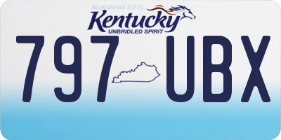KY license plate 797UBX