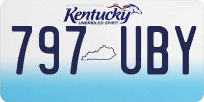 KY license plate 797UBY