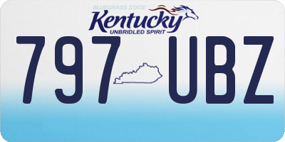 KY license plate 797UBZ