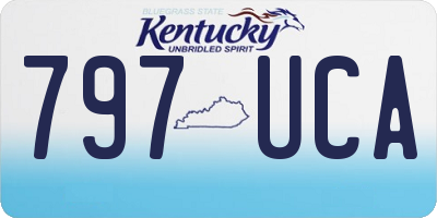 KY license plate 797UCA
