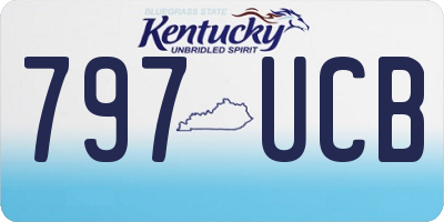 KY license plate 797UCB