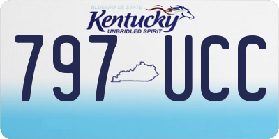 KY license plate 797UCC