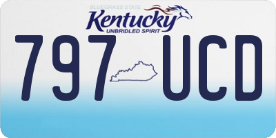 KY license plate 797UCD