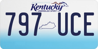 KY license plate 797UCE