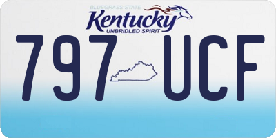 KY license plate 797UCF