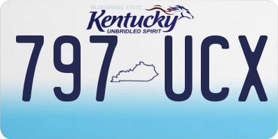 KY license plate 797UCX