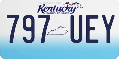 KY license plate 797UEY