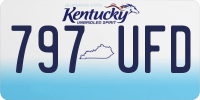 KY license plate 797UFD